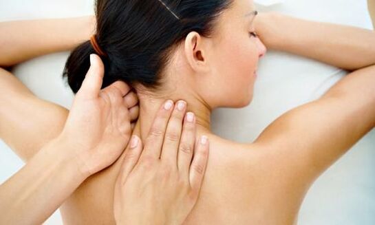 Cervical column massage for osteochondrosis
